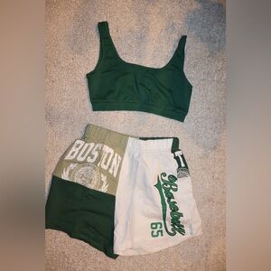 Graphic Patchwork Two-Piece Set